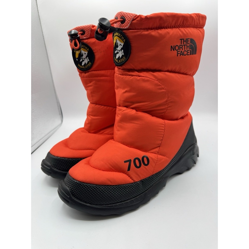 The North Face Nuptse Traction Bootie Women 8 Orange 700 Down Quilted NF0A4T2C